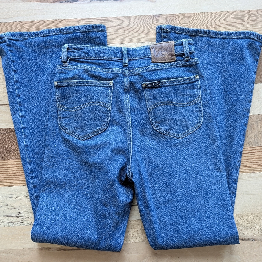 Lee High Rise Flare Women's Jeans in Denim Blue